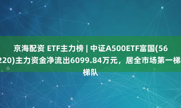 京海配资 ETF主力榜 | 中证A500ETF富国(563220)主力资金净流出6099.84万元，居全市场第一梯队